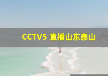 CCTV5 直播山东泰山